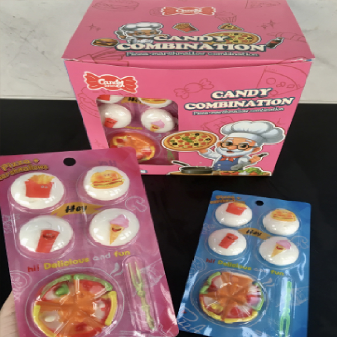 Pizza marshmallow combination