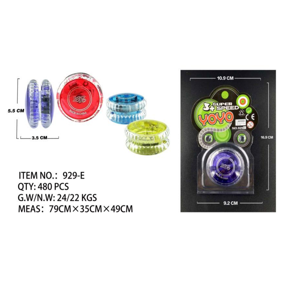 Transparent yo yo ball